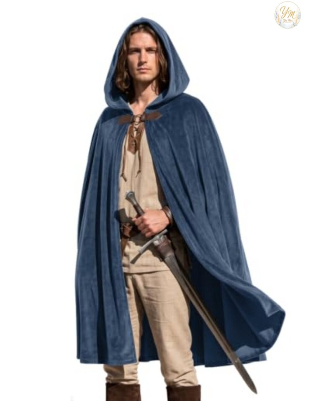 Medieval Velvet Hooded Cloak Renaissance Cape LARP